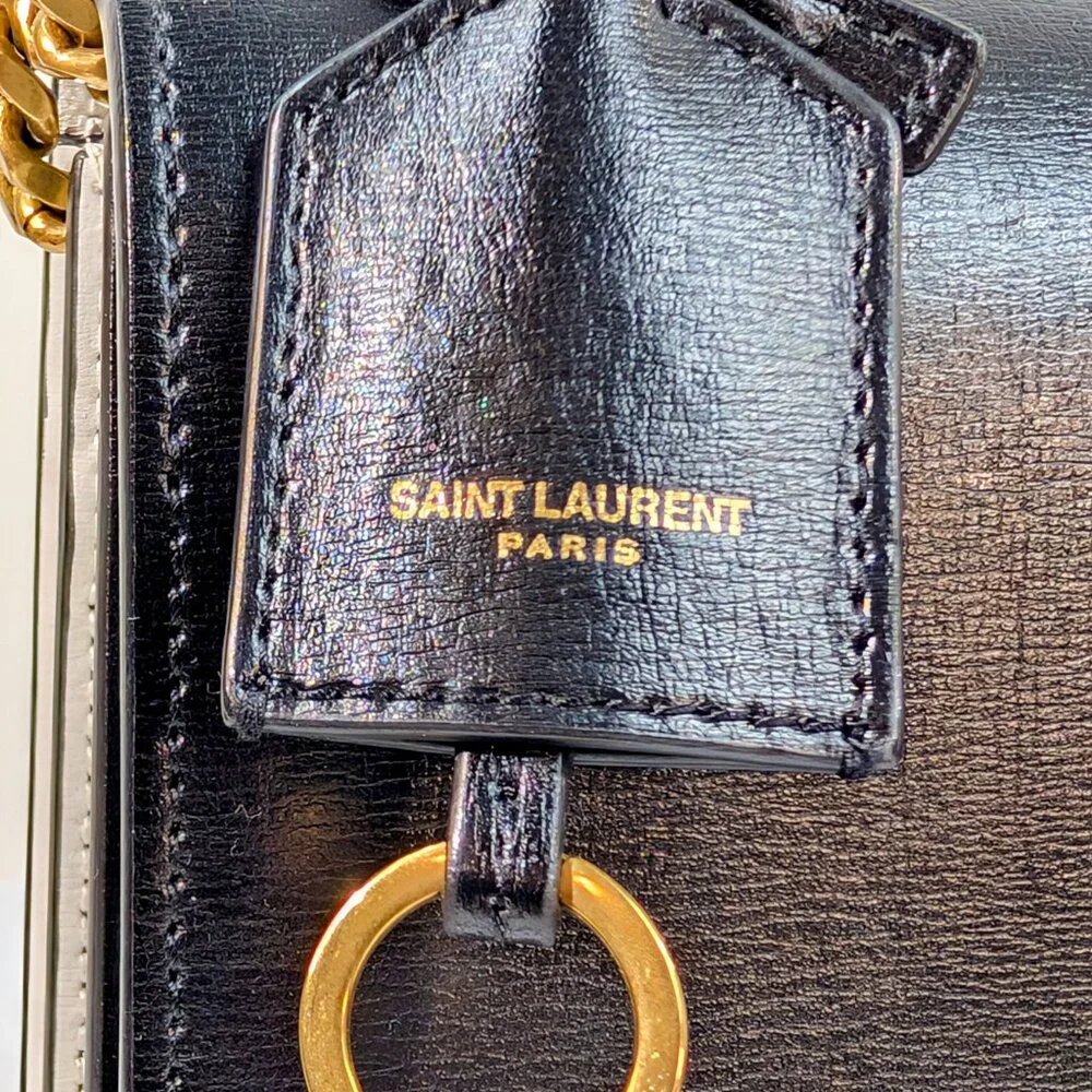 Yves Saint Laurent Sunset Black and White Shoulder Bag - Picture 5 of 16